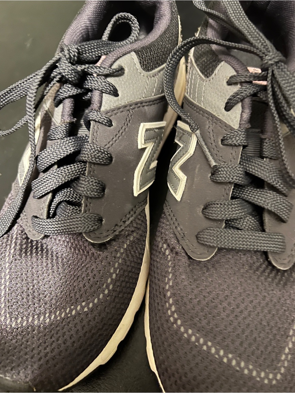New Balance Black Athletic Running Sneakers with White Accents